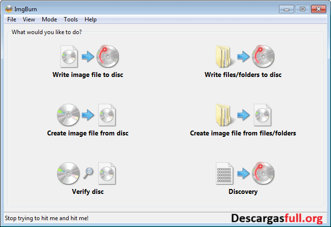ImgBurn v2.5.8 Descargar Free para PC en Español Mega