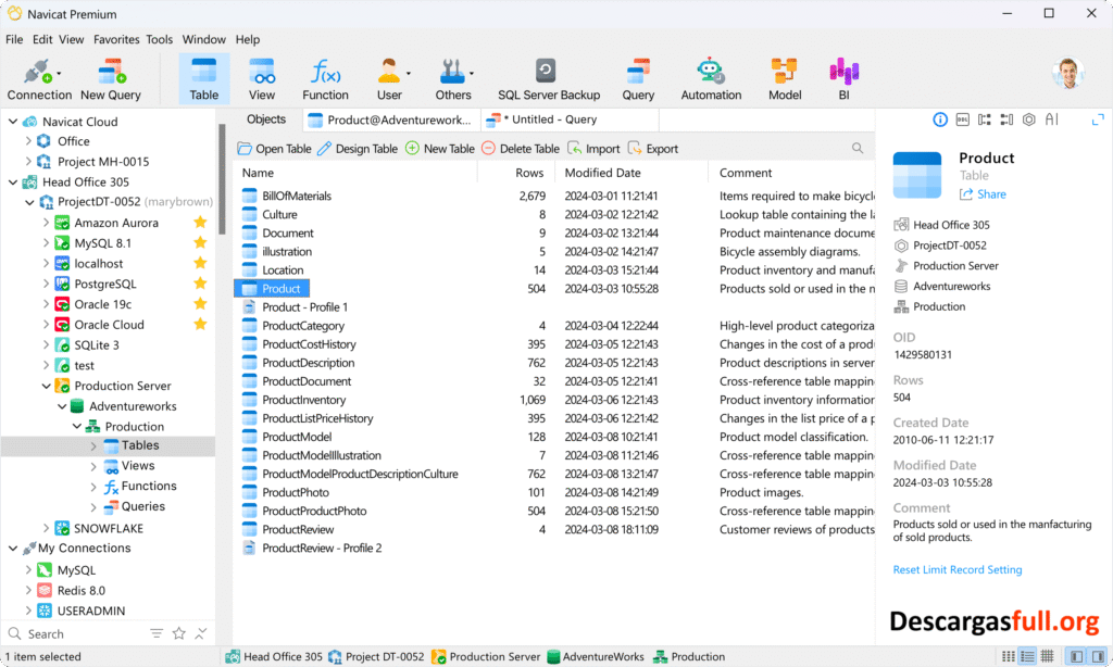 Navicat Premium 17.3.6 Full Portable Español Mega