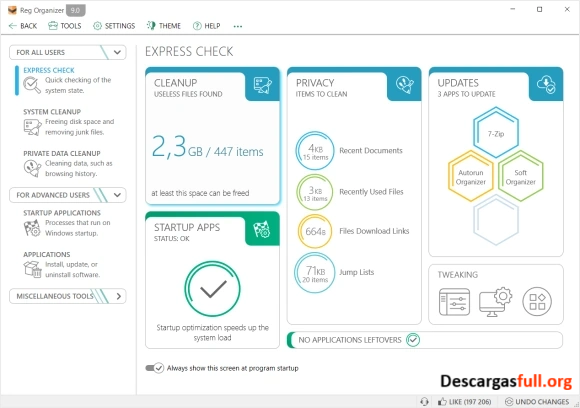 Reg Organizer 9.88 Full Portable Español Mega